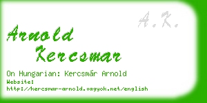 arnold kercsmar business card